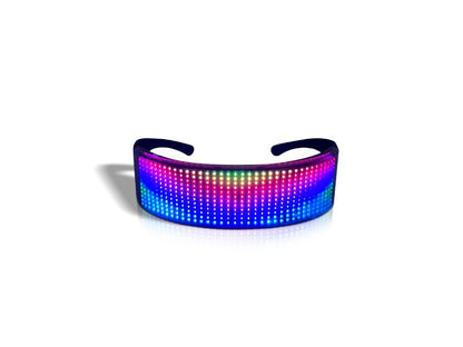 App Control Bluetooth Led Party Glasses Customized Languages USB Charge Flashing  Luminous Eyewear Christmas Concert Sunglasses