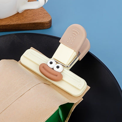 Prendedores de Saco de Lanche de Desenho Animado, Clipes Seladores de Alimentos Multifuncionais para Armazenamento à Prova de Umidade - Clipes Seladores de Saco de Alimentos de Plástico