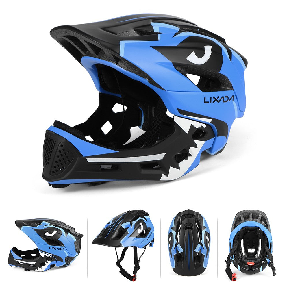 Capacete de bicicleta Lixada infantil destacável de rosto inteiro Capacete infantil esportivo para ciclismo mtb motocicleta skate patins