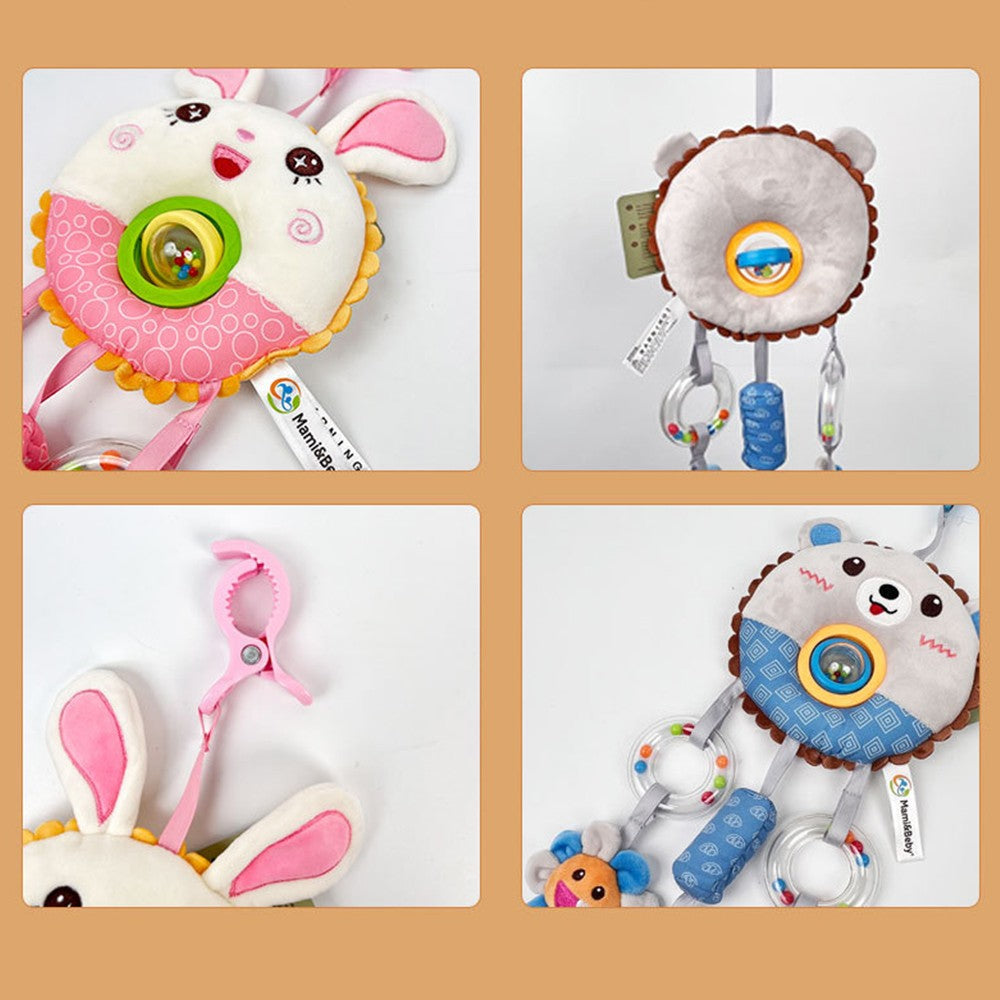 Hanging Rattles Toys Car Seat Toys for Babies 0-6 Months Newborn Crib Toys Sensory Soft Stuff Baby Stroller Toys for 0 12 Months