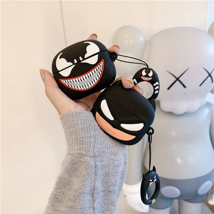 Capa Batman para Airpods Pro 2, Capa de Silicone à Prova de Choque 3D Desenho Animado para Airpods 4 3 2 1 Capa Protetora Funda Meninos Crianças