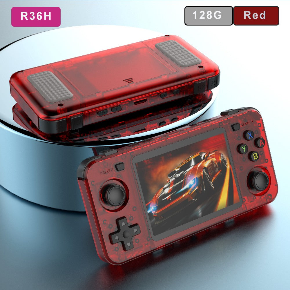 BOYHOM Green R3 6H Retro Video Game Console 3.5‘’ IPS Screen RK3326 3000 mAh Open Linux System Portable Player 64GB 128GB
