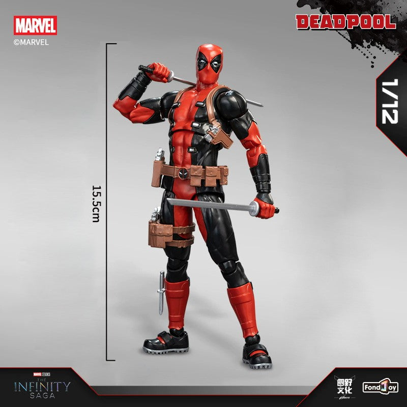 Fondjoy 15cm Deadpool Articulações Móveis 1/12 Modelo de Brinquedo Montado Marvel Anti-Heróis Figura de Anime Presente Brinquedo Infantil Enfeite de Mesa