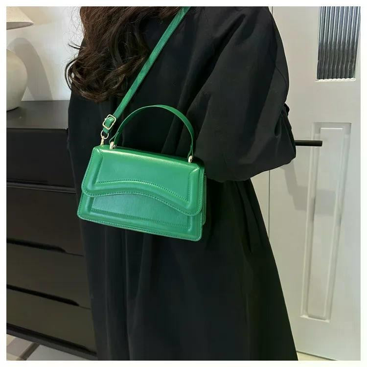 High Quality PU Leather Handbag Purse Women's Bag Solid Color Shoulder Crossbody Bags Lady Messenger Small Tote for Women Girls