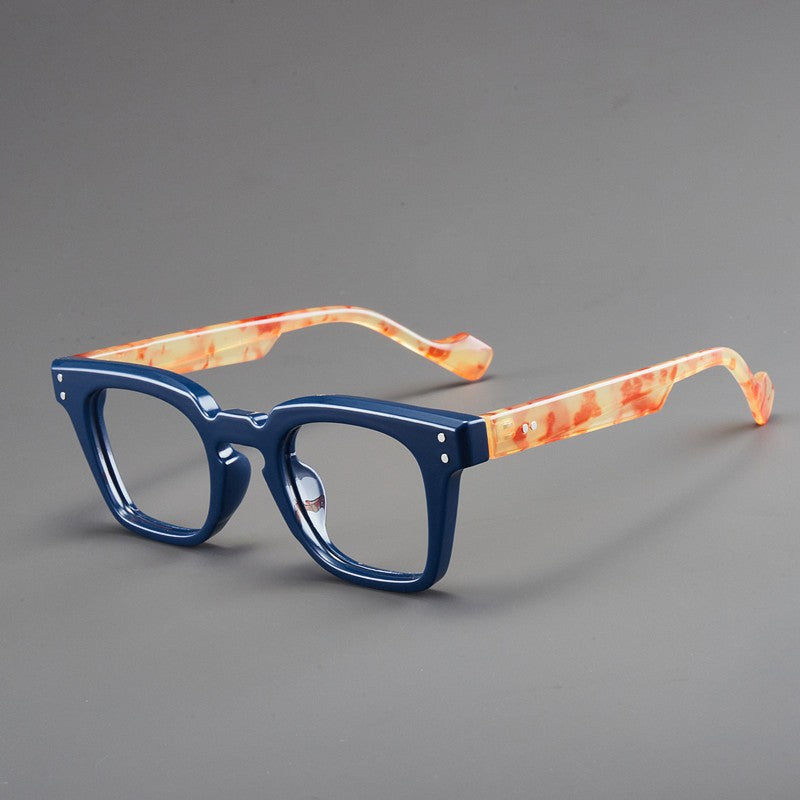 new square frame reading glasses retro printing glasses frame men women high-definition presbyopia glasses farsighted glasses