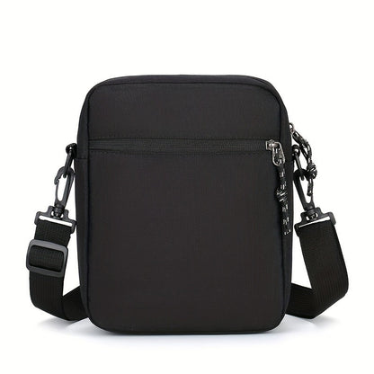 Calvin Men's Oxford Crossbody Bag, Stylish Black Travel Shoulder Bag with Adjustable Strap, Multi-Pocket Design