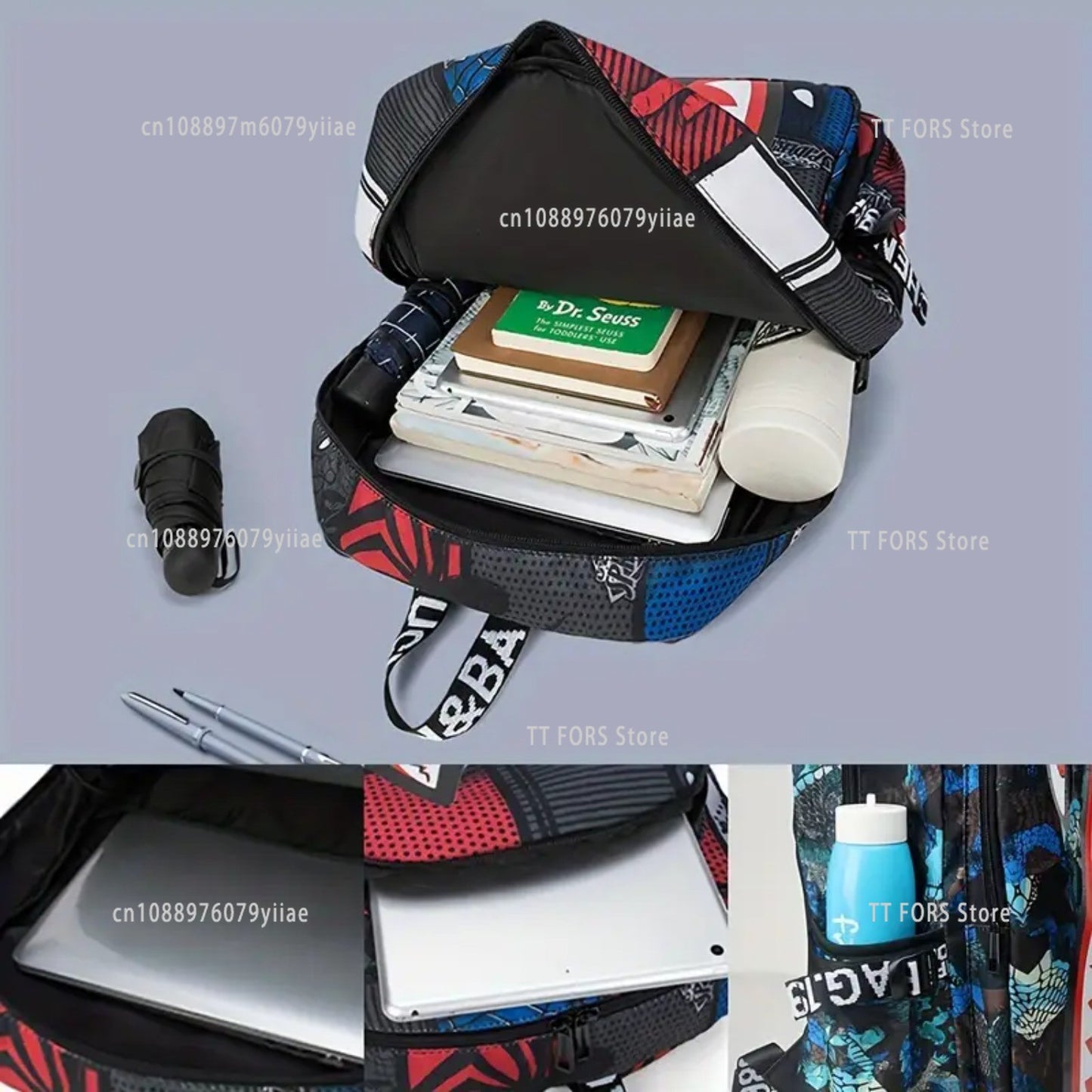 Mochila Infantil Estampa Tubarão Personalizada de Pano Oxford Impermeável Grande Capacidade Mochila Escolar Casual Presente para Crianças