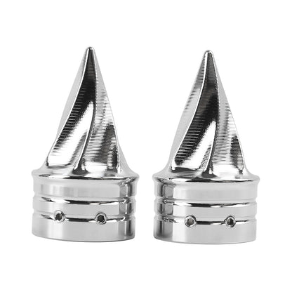 Porcas da extremidade do eixo dianteiro torcido da motocicleta Tampas do eixo pontiagudas Adequadas para Harley Touring Sportster Dyna Street Glide Road King Road Glide