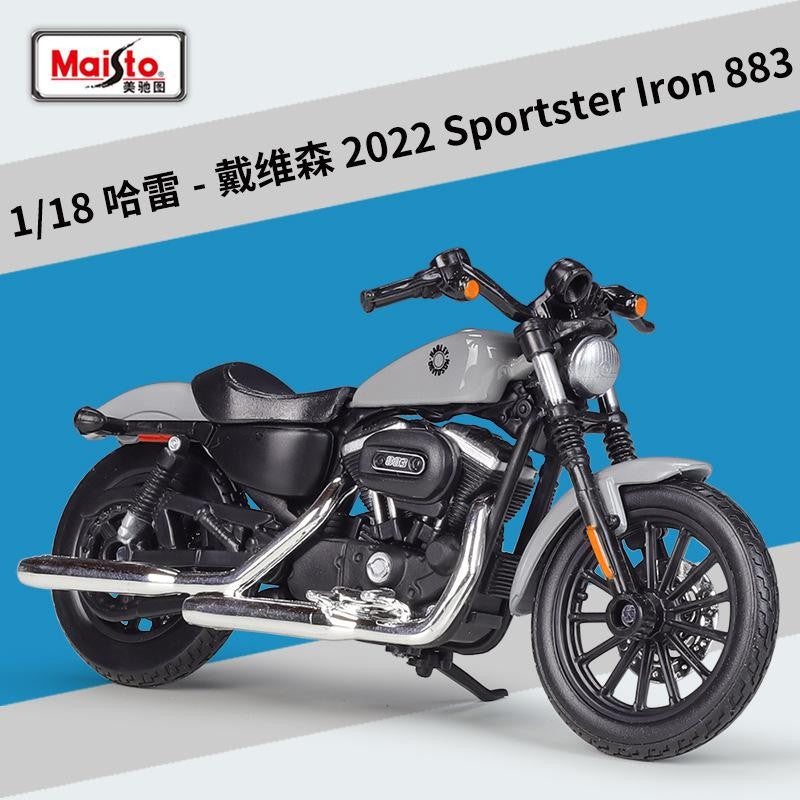 Maisto 1:18 Harley-davidson 2022 Fat Bob 114 Mock-up Alloy Motorcycle Model With Base Finished Toys Gift Collection Accessories
