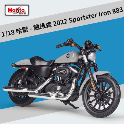 Maisto 1:18 Harley-davidson 2022 Fat Bob 114 Mock-up Alloy Motorcycle Model With Base Finished Toys Gift Collection Accessories