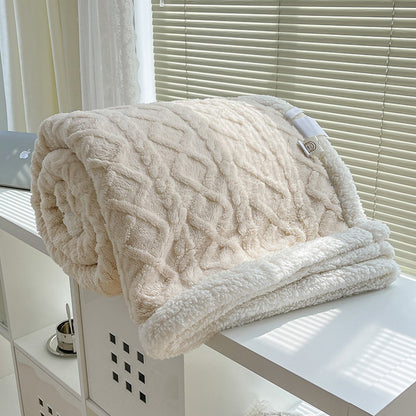 Winter Bed Blanket Wool Throw Blanket Keep Warm Winter Bed Blanket Double Sided Throw Sofa Cover Blanket Flannel Throw Bedspread