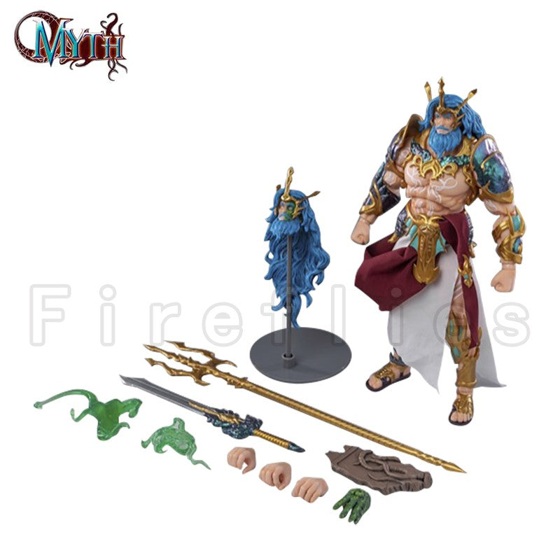 Shinfu Toys Boneco Articulado 1/12 Deuses do Mito Zeus Hades Poseidon Anime Para Presente