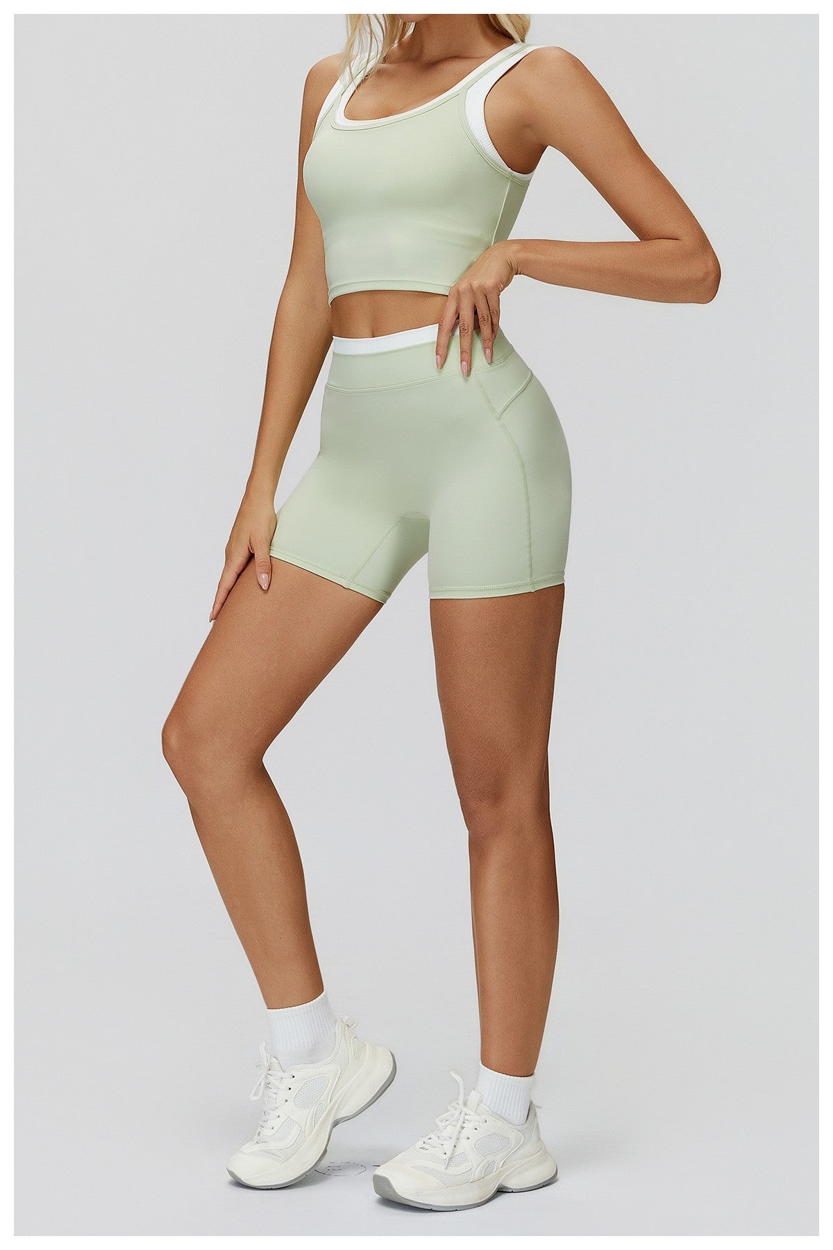 Women Elastic Feeling High Waist Yoga Shorts GymPush Up Running Fitness Legging Tummy Control Gym Outdoor Recreation Yoga Shorts