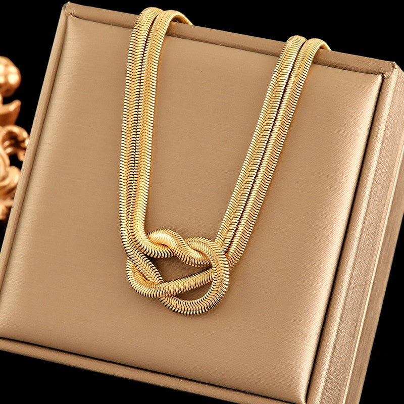 EILIECK Colar de Corrente Grossa de Aço Inoxidável 316L Dourado e Prateado para Mulheres, Corrente Cubana da Moda, Joia Impermeável de Presente