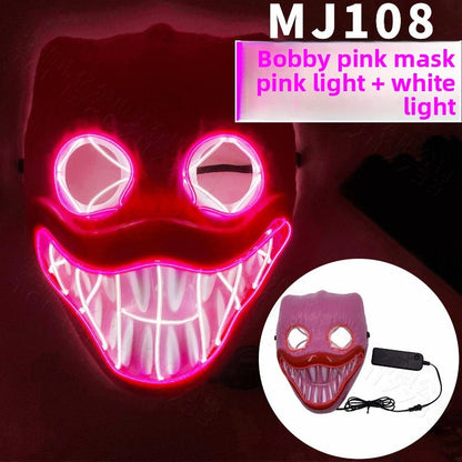 Luminous Mask Halloween Face Mask Poppy Playtime Atmosphere Prop Game Time Sausage Mouth Monster