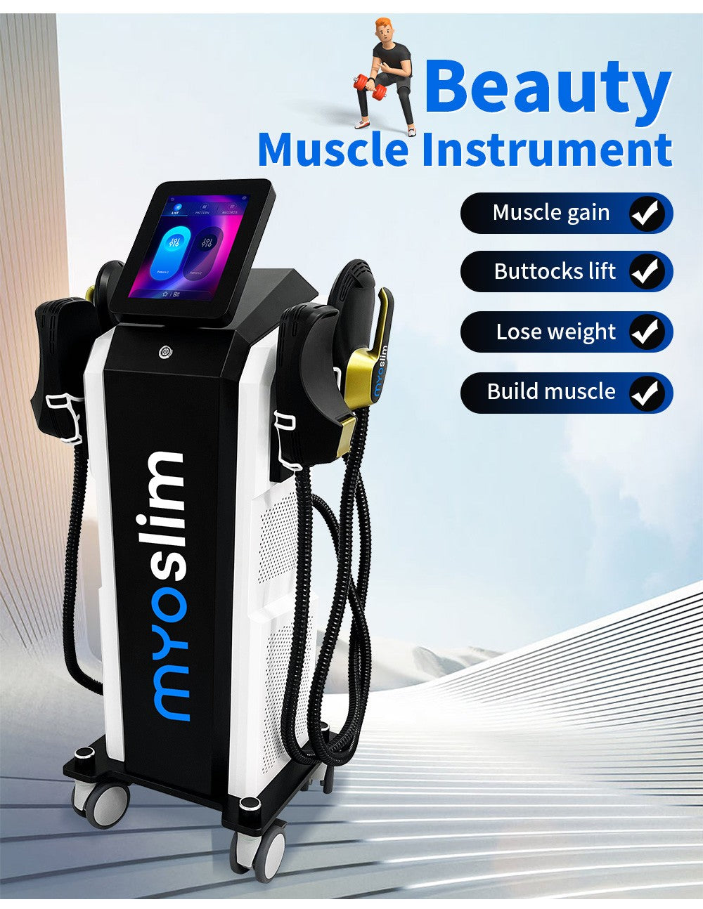 MYOSILM  6500w NEO Body Slimming Nova Fat Burning Muscle MYOSILM Body Sculpting Electromagnetic Stimulate Therapy Machine