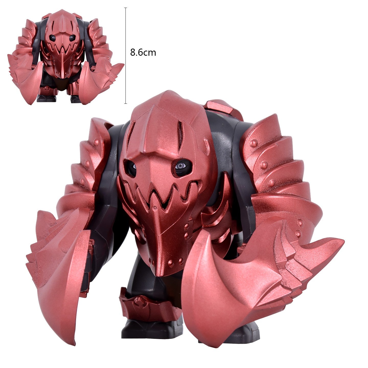 Medieval Cave Troll Building Blocks Weathered Rust Armor Rich Accessories Large Posable Brick Figure Fantasy Collectible Toy