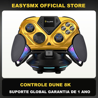EasySMX Dune 8K Wireless Gamepad Controller, TMR Joysticks, LCD Screen, Hall Effect Triggers for PC/Steam/Switch/Phone