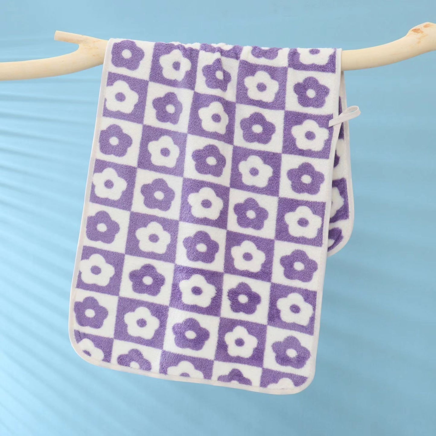 35x75cm Flower Pattern Coral Velvet Absorbent Quick Drying Face Towel Soft Adults Face Hand Towel Bathroom Microfiber Bath Towel