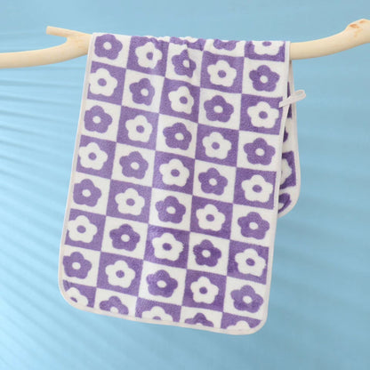 35x75cm Flower Pattern Coral Velvet Absorbent Quick Drying Face Towel Soft Adults Face Hand Towel Bathroom Microfiber Bath Towel