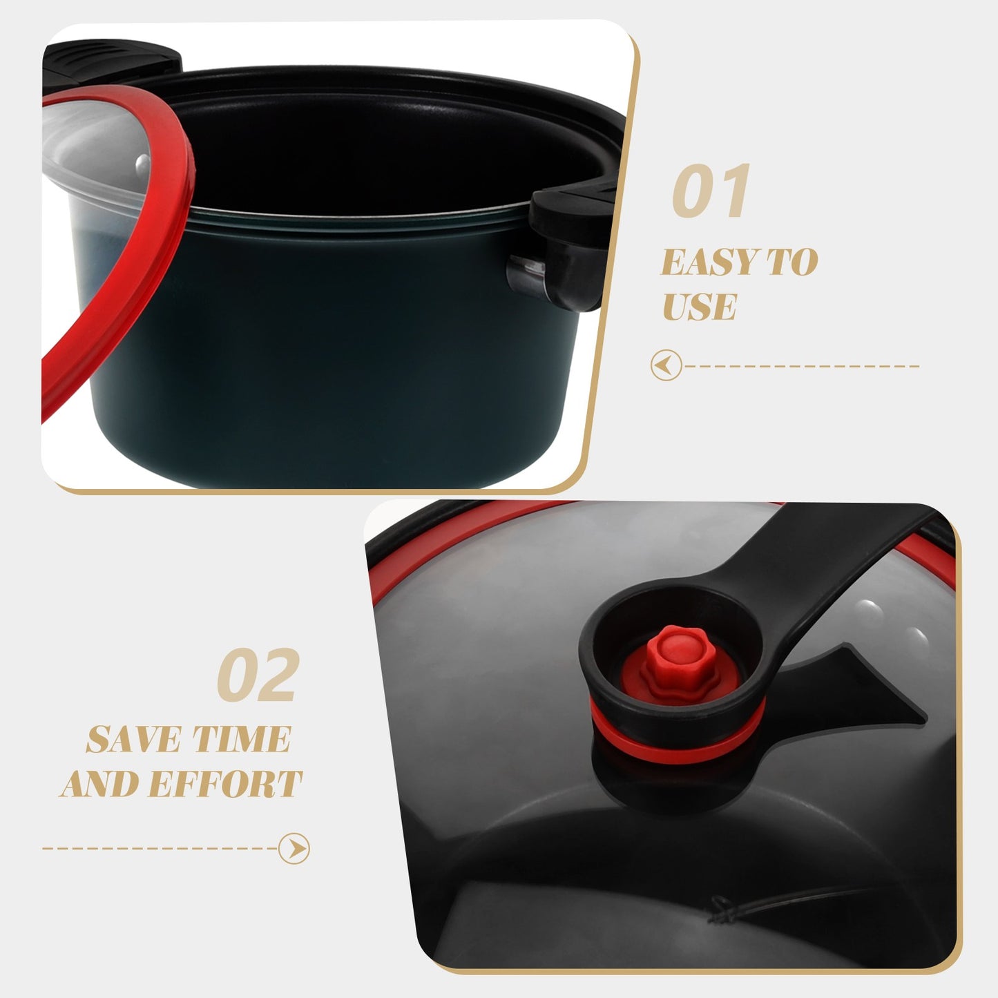 1Pc Multifunctional Cookware Nonstick Pressure Cooker Household Saucepan Micro Pressure Cooker Steamer Pot Stockpots Electric