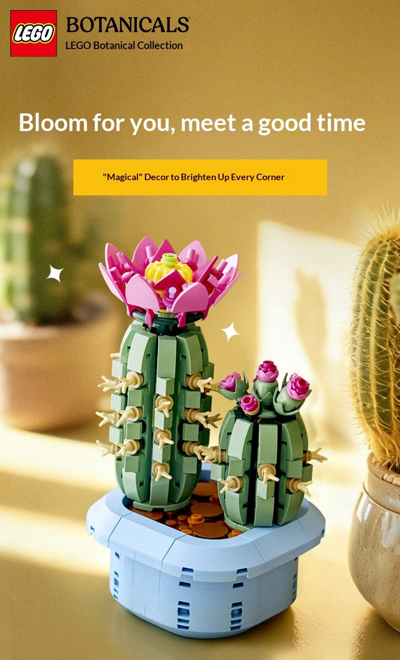 LEGO Blocos de Montar Série Plantas e Flores 11509 Cacto Florido Brinquedo de Quebra-Cabeça para Crianças Menino e Menina Presente