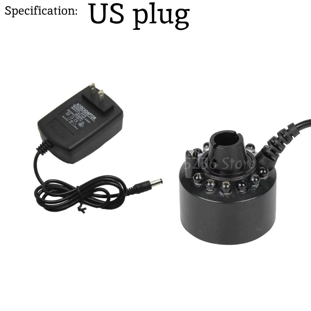 Ultrasonic Mist Maker Fogger Halloween Atomizer LED Pumpkin Light Water Fountain Pond Fog Machine for Halloween Party Decoration