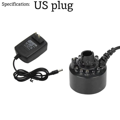 Ultrasonic Mist Maker Fogger Halloween Atomizer LED Pumpkin Light Water Fountain Pond Fog Machine for Halloween Party Decoration