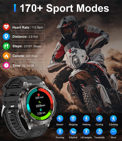 Smartwatch GUHUAVMI IOS Ultra GPS 2025 Novo à prova d'água 10ATM Bússola GNSS de banda dupla integrada Esportivo Militar Masculino Pulseira para NATAÇÃO