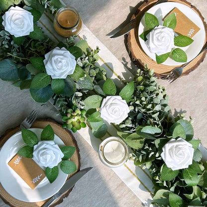 Artificial Flower PE Foam Rose Wedding Wreath Bride Bouquet Festival Decoration Accessory Home Room Outdoor Yard Diy Cheap Props