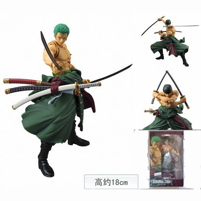 Anime One Piece Action Figure Zoro Luffy Ace Modelo Articulado Estátua Colecionável