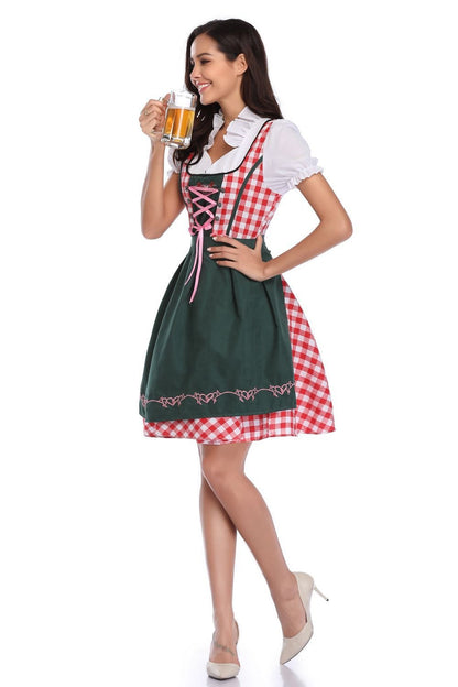 Women Adult Bavaria Oktoberfest Dress Waitress Maid Dress Man Dirndl Lederhosen Beer Carnival Party Outfit Fancy Dress