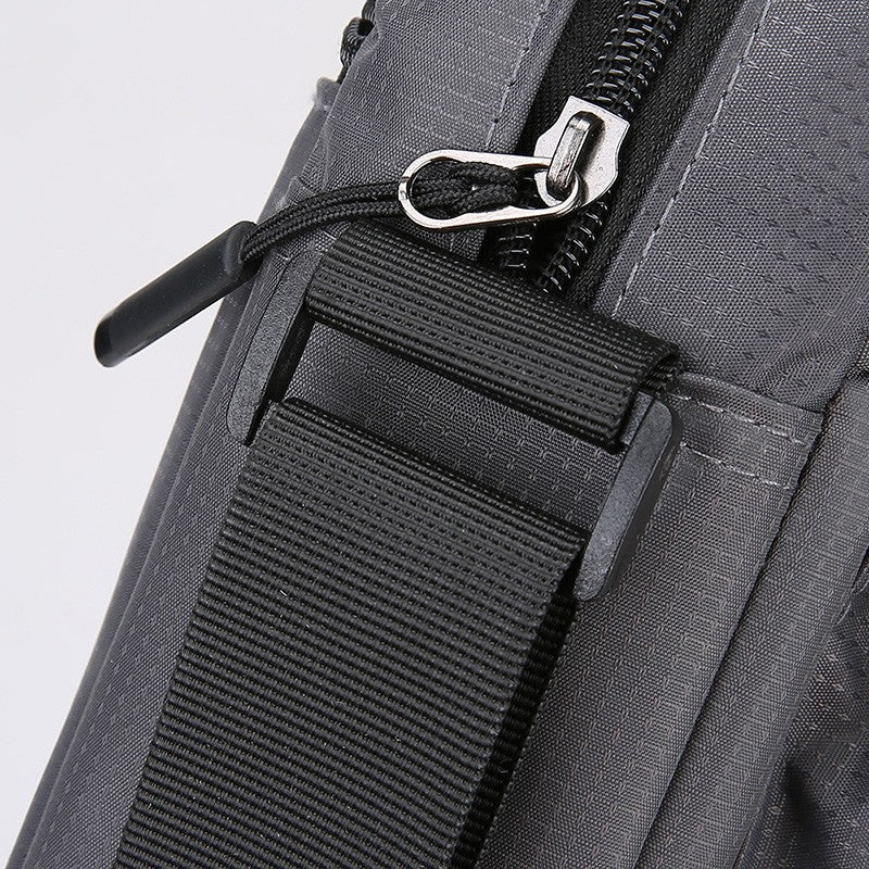 Men's Multifunctional Shoulder Bag Water-Resistant Briefcase Durable Oxford Cloth Business Tote with Multiple Compartments