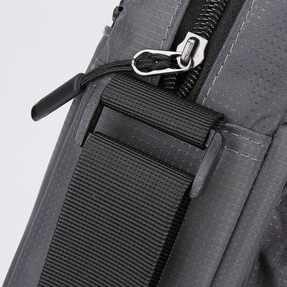 Men's Multifunctional Shoulder Bag Water-Resistant Briefcase Durable Oxford Cloth Business Tote with Multiple Compartments