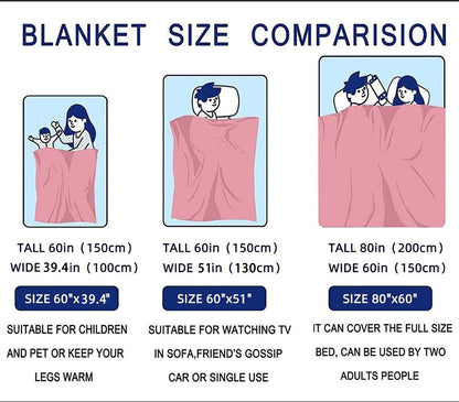 Cartoon K Pop Demon Hunters Theme Flannel Blanket Cover Warmth Multifunctional Decorative Universal Blanket Winter Blankets