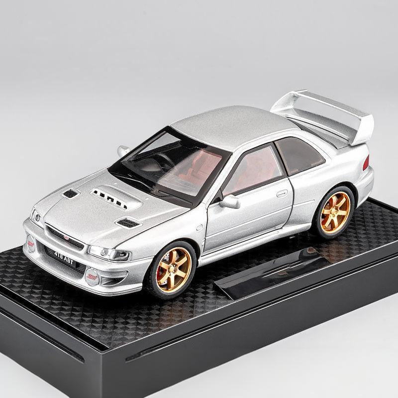 JDM 1/32 Subaru Impreza WRX STI Rally Supercar Diecast Model Alloy Metal Car Children's Toy Car Miniature Mini GT Holiday Gifts