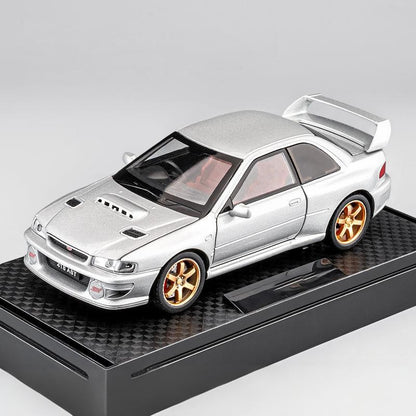 JDM 1/32 Subaru Impreza WRX STI Rally Supercar Diecast Model Alloy Metal Car Children's Toy Car Miniature Mini GT Holiday Gifts