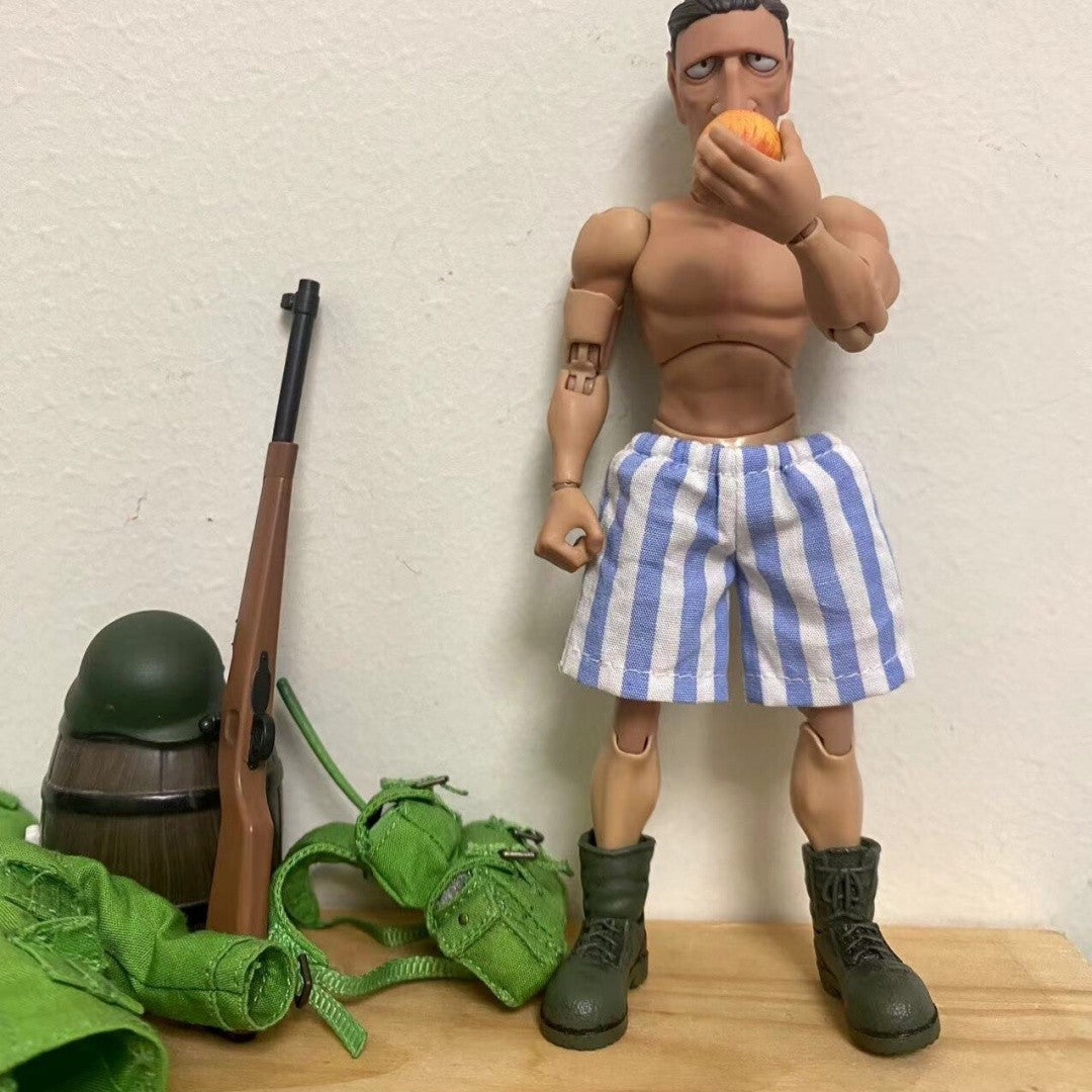 Snk Metal Slug Anime Shf New Baitaro Shorts Listrados Feitos à Mão É Adequado para Todos Eles Brinquedos Humanoides Móveis 1/12