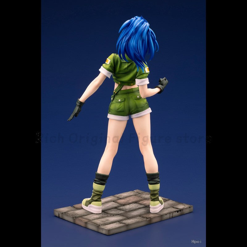?Em Stcgk? Original Kotobukiya SNK Série Garota Bonita THE KING OF FIGHTERS '97 Leona Heidern Modelo Estátua Brinquedo