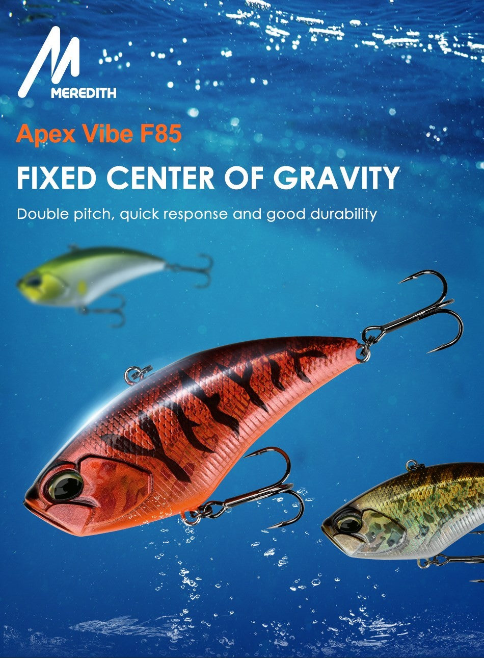 Iscas de Pesca MEREDITH Apex Vibe F85mm 24g Wobblers Iscas de Pesca Isca de Vibração para Acessórios Artificiais de Profundidade Total