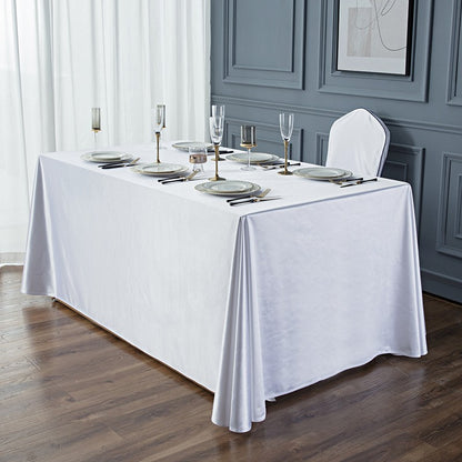 white tablecloth home dinner party oversized table cover wedding banquet outdoor party cover hotel decoration tablecloths