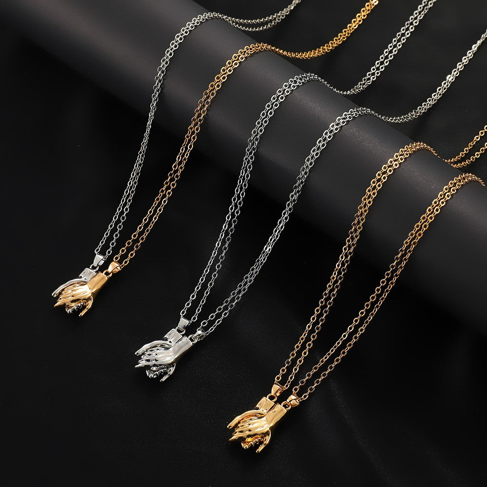 Eu Te Amo Melhores Amigos Colar de Casal Jóias Quebra-Cabeça BFF Chave Fechadura Tai Chi Coração Pingentes Colares para Mulheres Homens Presente Collier