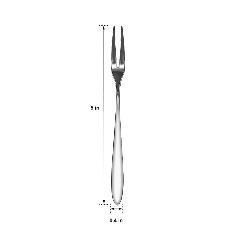 Garfo de Frutas em Aço Inoxidável 6 Peças com Caixa de Armazenamento, 13cm, Garfos de Sobremesa, Bolo, Salada, Garfos de Degustação, Aperitivo, Coquetel, Utensílios de Mesa
