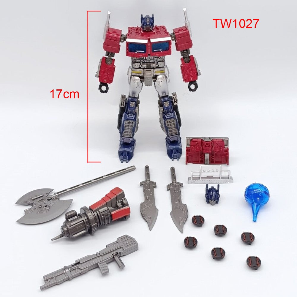 Baiwei Shockwave TW1028 Transformation Toys Sentinel Prime TW1024 Modelo Ironhide TW1026 Robô Bumblebee TW1025 Boneco TW1030