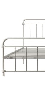 Cama de Plataforma Estofada com 28 cm de Altura para Suporte Elevado de Colchão, Não Necessita de Box Spring, Queen, Couro Sintético Preto