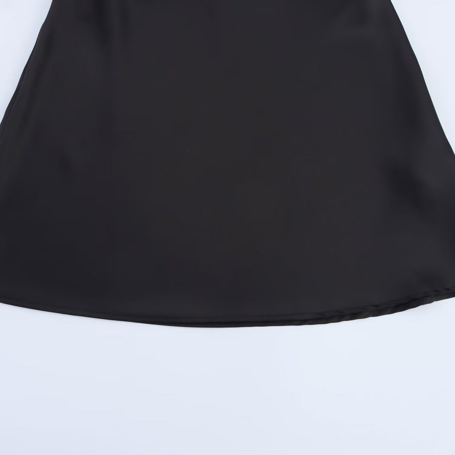 2025 Summer New Women's Clothing Simple Temperament Fashionable And Sexy Backless Silk Satin Texture Hanging Neck Dress