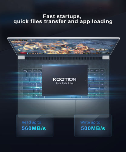 Unidade de Estado Sólido Interna KOOTION X12 2.5”SATA III 2TB 1TB 512GB 480GB 256GB 240B 128GB para PC Laptop Desktop
