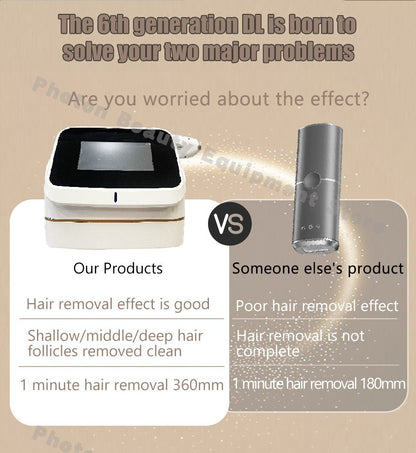 Professional Mini Diode Ice Titanium Laser Hair Removal Machine 755 940 1064 808nm 4000w Painless Permanent CE