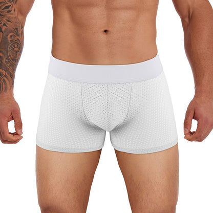 Men Hip Lift Body Shaper Sponge Fake Butt Padded Boxer Briefs Hollow out Breathable Slimming Underwear Body Shaping Enhancement