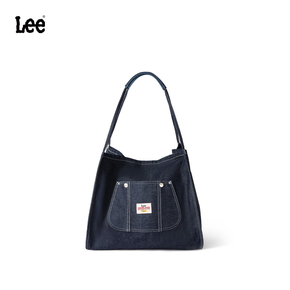 LEE Large Capacity Strong Denim Tote Bag Women High Quality White Canvas Handbag Ladies Daily Traveling Shopping Shoulder Bags
